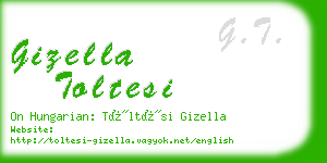 gizella toltesi business card